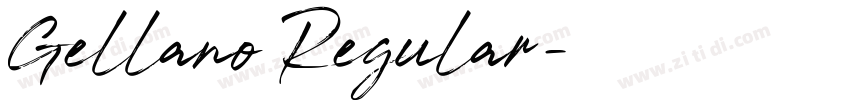 Gellano Regular字体转换
